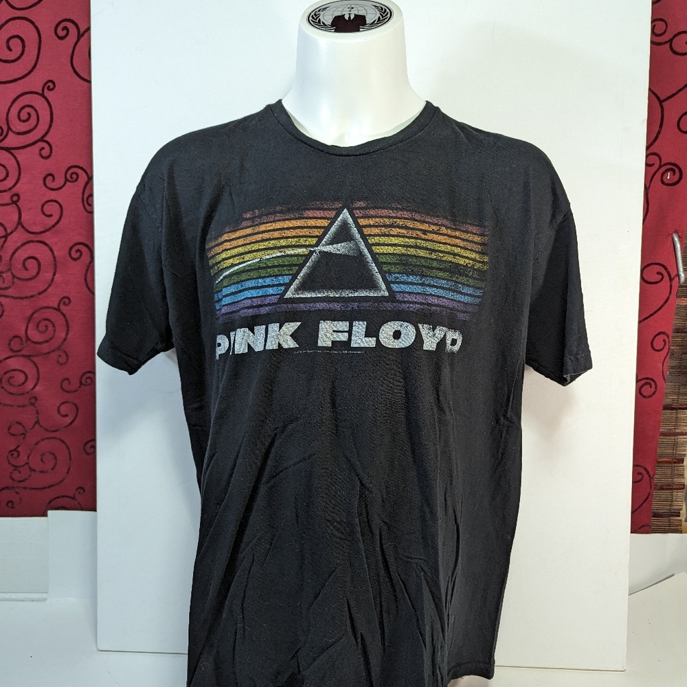 Pink Floyd Faded Black Tee Shirt XXL 2012 Dark Side Of The Moon Liquid